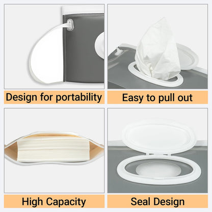 3 Pack On The Go Wipes Dispenser,Baby Wipes Dispenser, Refillable Baby Wipes Container for Travel, Baby Wipes Container Travel, Wet Wipe Dispenser, Baby Wipe Holder Wipe Container for Travel (P)