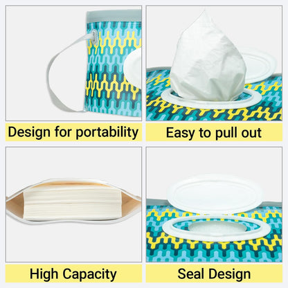 3 Pack On The Go Wipes Dispenser,Baby Wipes Dispenser, Refillable Baby Wipes Container for Travel, Baby Wipes Container Travel, Wet Wipe Dispenser, Baby Wipe Holder Wipe Container for Travel (P)