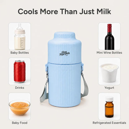 Portable Breast Milk Cooler 22oz Large Capacity with 2 Bottles for Outdoor