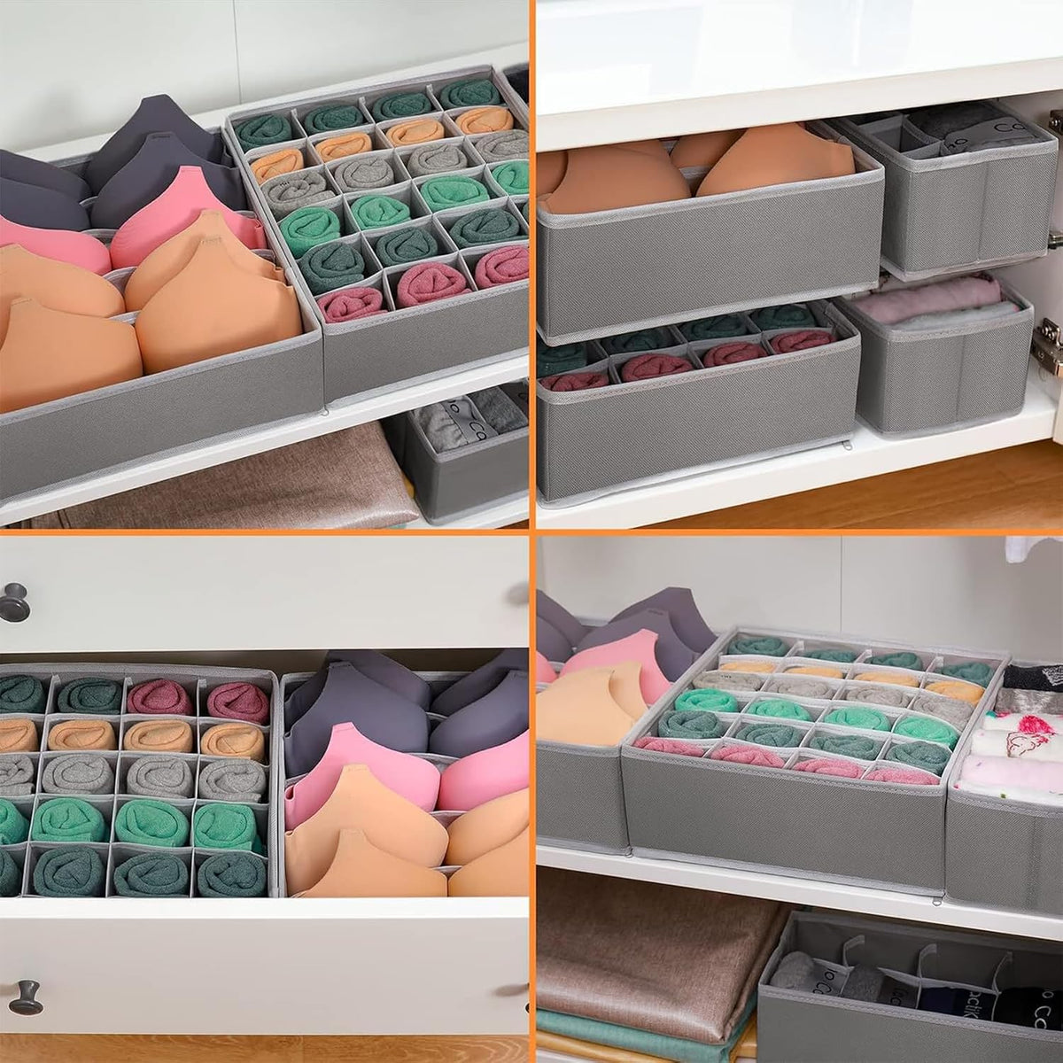 Baby Dresser Organizer 16 Pack, Nursery Drawer Organizer for Baby Clothes