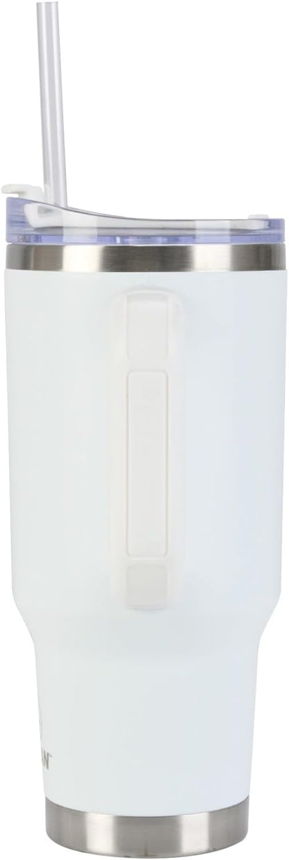 Pelican Porter™ 30 oz Travel Tumbler – Recycled Stainless Steel, Vacuum Insulated Mug with Handle – Keeps Drinks Hot 9 Hrs / Cold 16 Hrs – Spill-Resistant Lid, Dishwasher Safe– DESERT SAGE