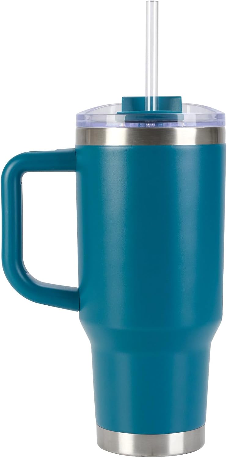 Pelican Porter™ 30 oz Travel Tumbler – Recycled Stainless Steel, Vacuum Insulated Mug with Handle – Keeps Drinks Hot 9 Hrs / Cold 16 Hrs – Spill-Resistant Lid, Dishwasher Safe– DESERT SAGE