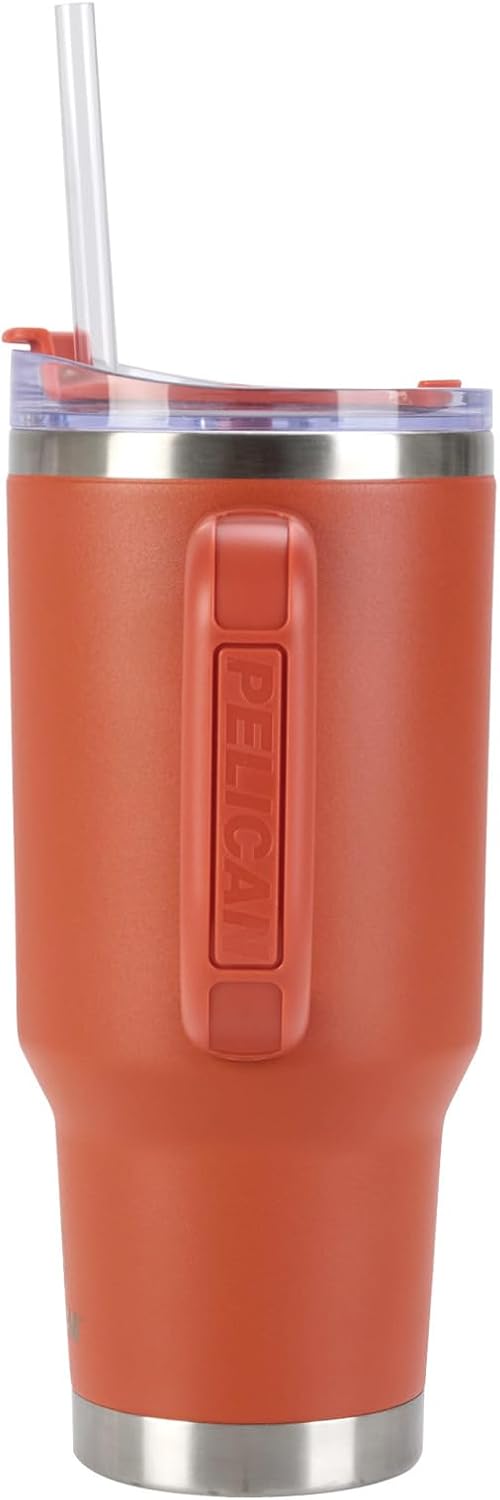 Pelican Porter™ 30 oz Travel Tumbler – Recycled Stainless Steel, Vacuum Insulated Mug with Handle – Keeps Drinks Hot 9 Hrs / Cold 16 Hrs – Spill-Resistant Lid, Dishwasher Safe– DESERT SAGE