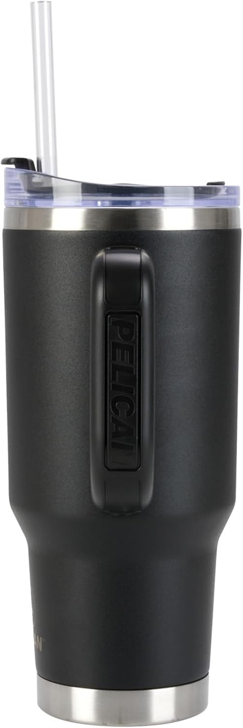 Pelican Porter™ 30 oz Travel Tumbler – Recycled Stainless Steel, Vacuum Insulated Mug with Handle – Keeps Drinks Hot 9 Hrs / Cold 16 Hrs – Spill-Resistant Lid, Dishwasher Safe– DESERT SAGE