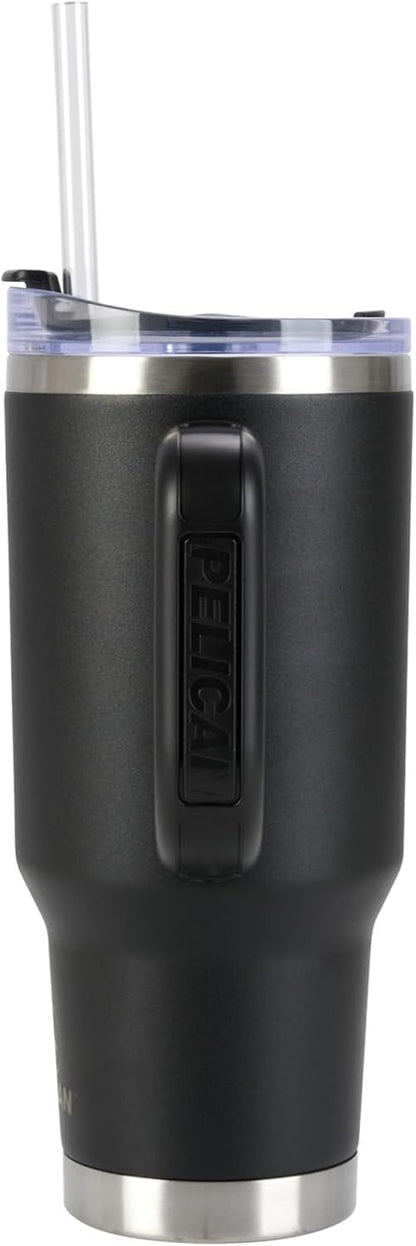 Pelican Porter™ 30 oz Travel Tumbler – Recycled Stainless Steel, Vacuum Insulated Mug with Handle – Keeps Drinks Hot 9 Hrs / Cold 16 Hrs – Spill-Resistant Lid, Dishwasher Safe– DESERT SAGE