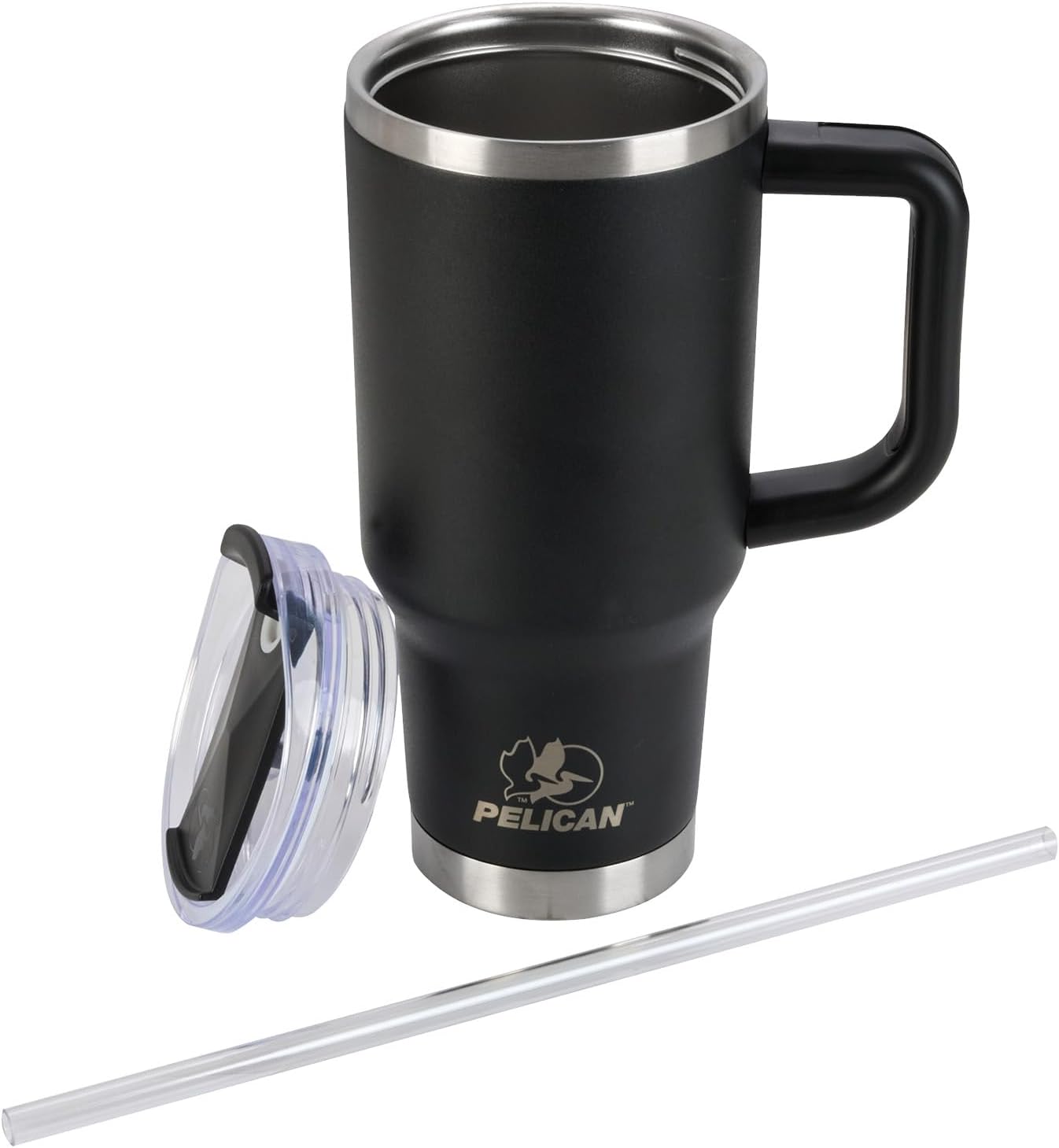 Pelican Porter™ 30 oz Travel Tumbler – Recycled Stainless Steel, Vacuum Insulated Mug with Handle – Keeps Drinks Hot 9 Hrs / Cold 16 Hrs – Spill-Resistant Lid, Dishwasher Safe– DESERT SAGE