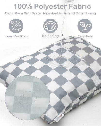 3 Pcs Cloth Diaper Wet Dry Bags Waterproof Reusable with Two Zippered Pockets Travel Beach Pool Daycare Soiled Baby Items Yoga Gym Bag for Swimsuits or Wet Clothes Small Medium Large - Colors A