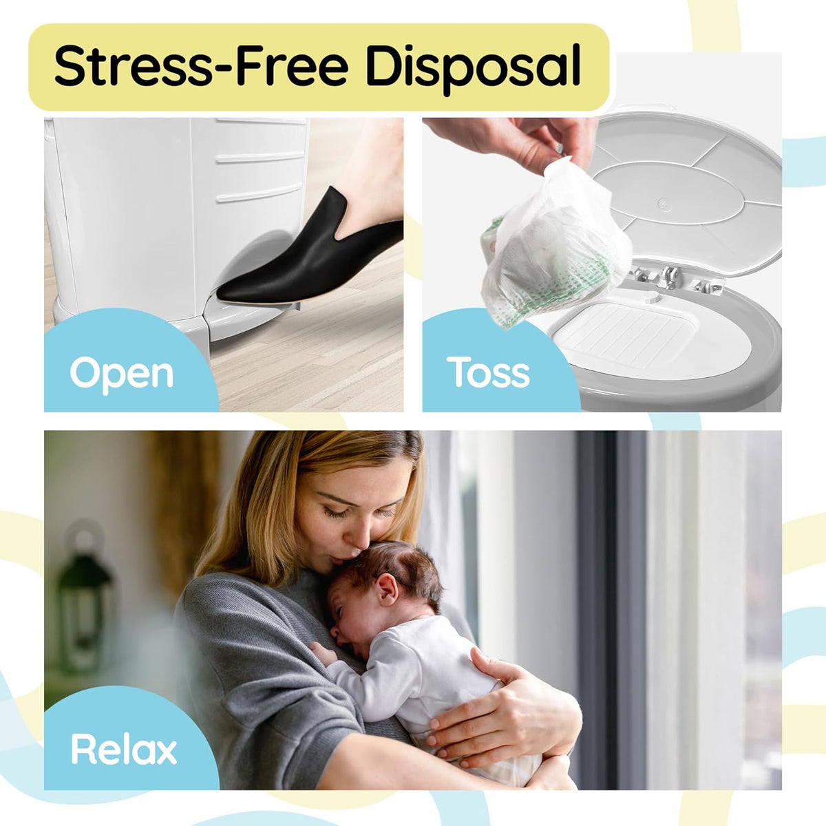 . Diaper Pail Refill Bags (10 Pack) Compatible with Dekor Classic