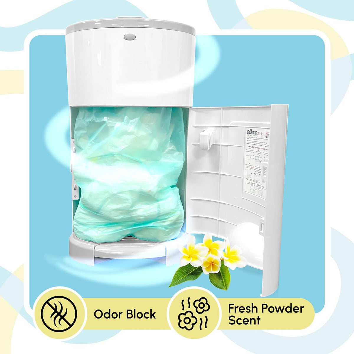 . Diaper Pail Refill Bags (10 Pack) Compatible with Dekor Classic