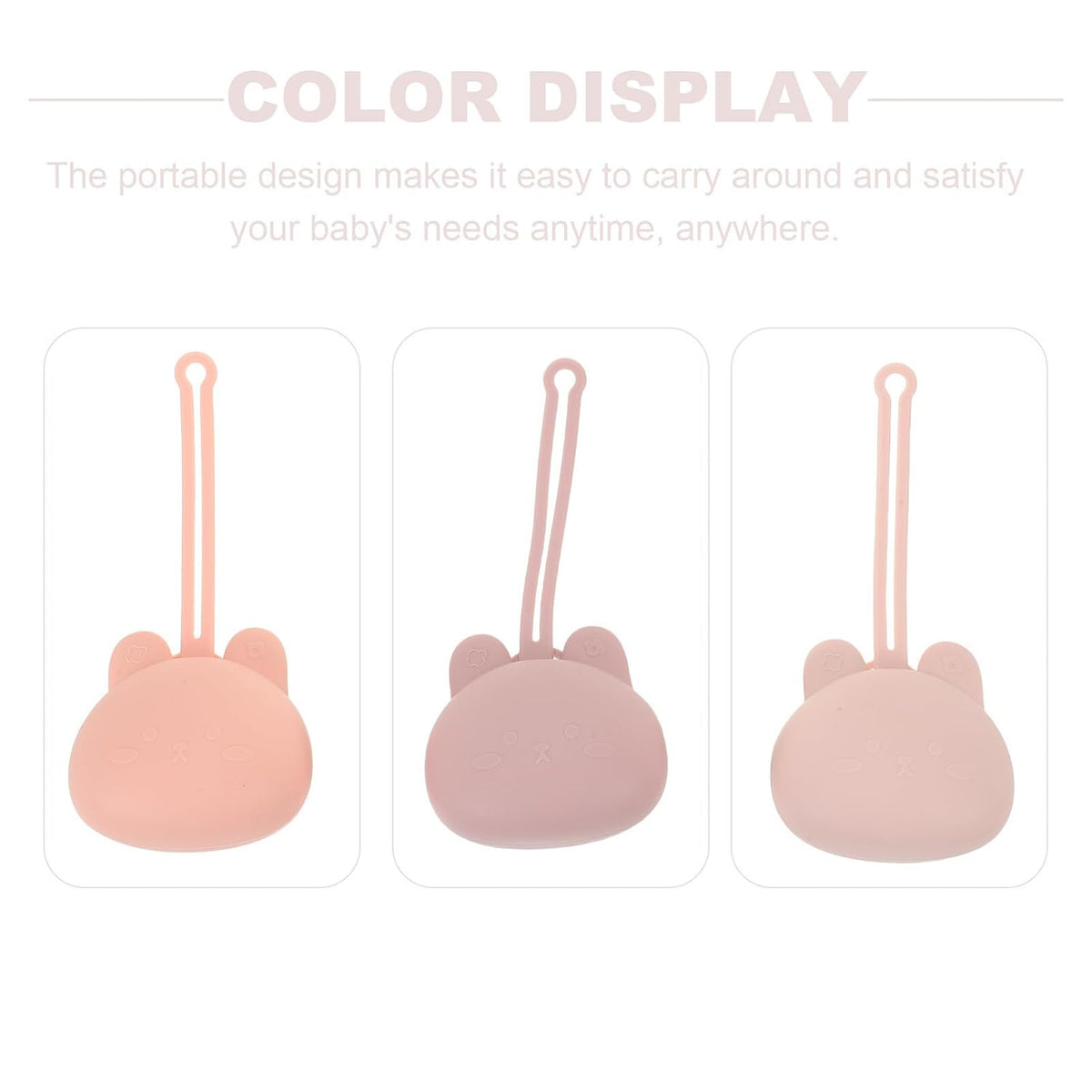 Silicone Pacifier Holder Travel Storage Case for Infants