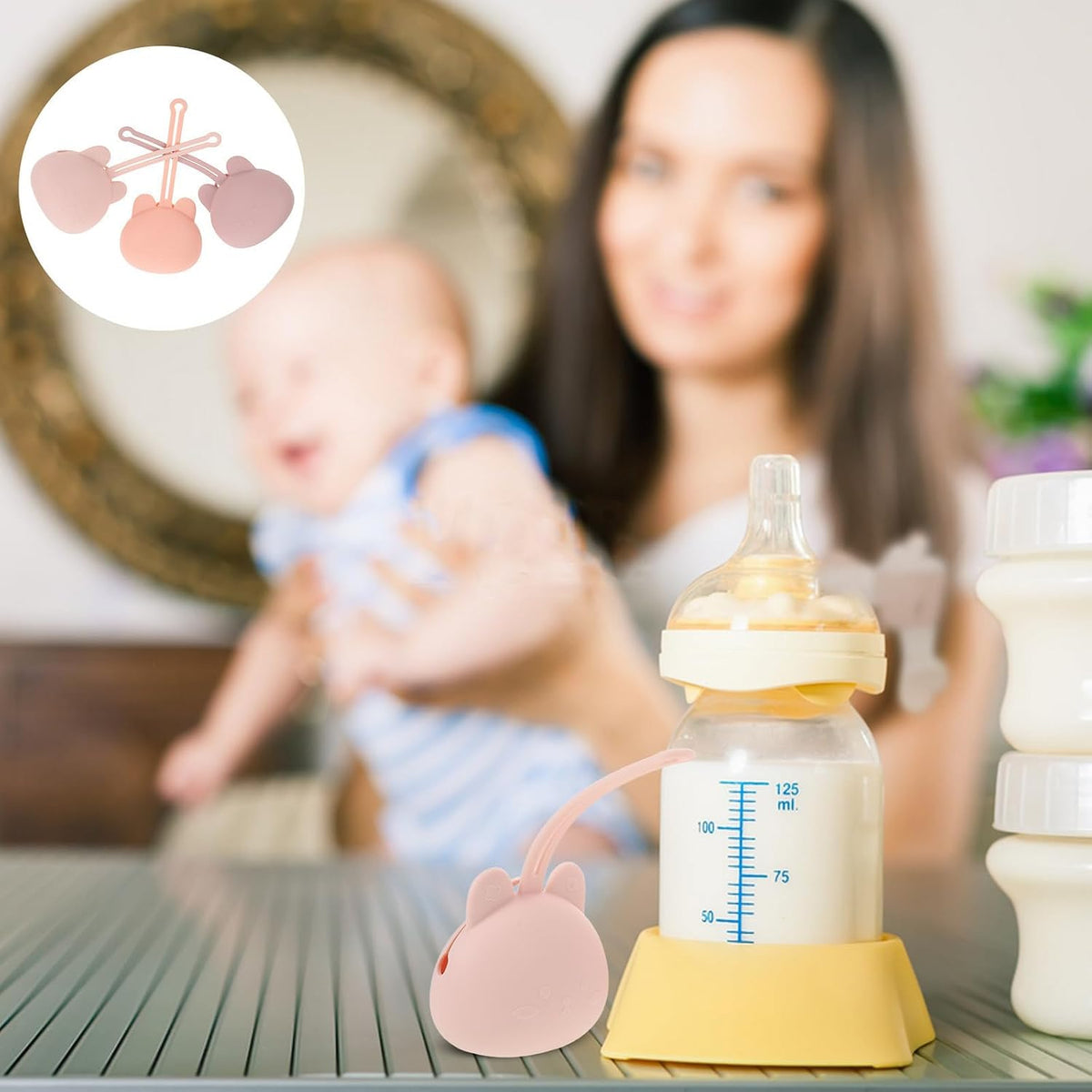 Silicone Pacifier Holder Travel Storage Case for Infants