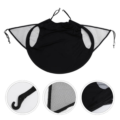 Stroller Sunscreen Umbrella Full-Cover Sunshade Windproof Black Canopy for Stroller Weather Protection Shade for Outdoor Use
