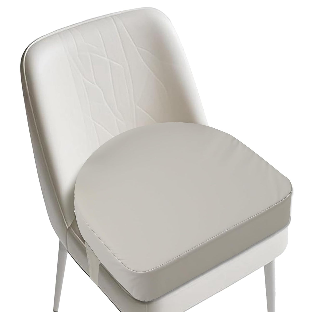 U-Shaped Toddler Booster Seat for Kitchen Chair (Big Size) Dining Table, Portable Waterproof PU Material Kids Booster Seat with Safety Buckles, High Cushion for Travel with Non-Slip Bottom