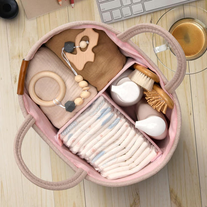 XL Baby Changing Basket for Dresser Top, Moses Baskets for Newborn, Portable Baby Diaper Changing Pad Table Topper for Dresser, Moses Bassinet Mat with Waterproof Pad Cover and Diaper Caddy
