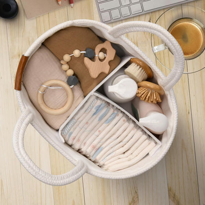 XL Baby Changing Basket for Dresser Top, Moses Baskets for Newborn, Portable Baby Diaper Changing Pad Table Topper for Dresser, Moses Bassinet Mat with Waterproof Pad Cover and Diaper Caddy