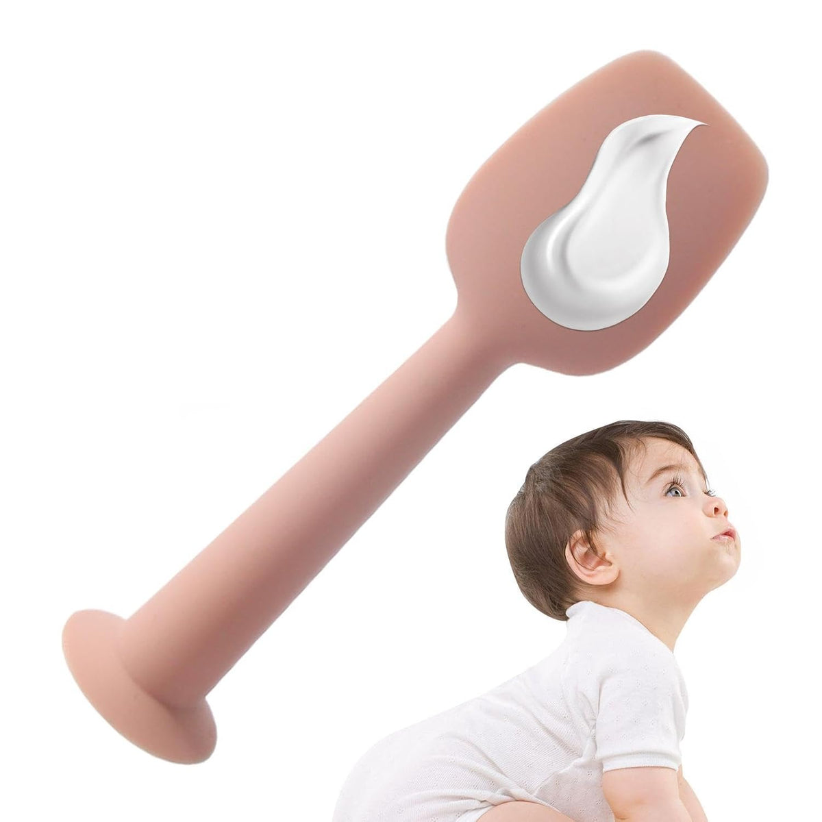 Soft Silicone Butt Spatula, Diaper Rash Cream Applicator, Gentle Ointments