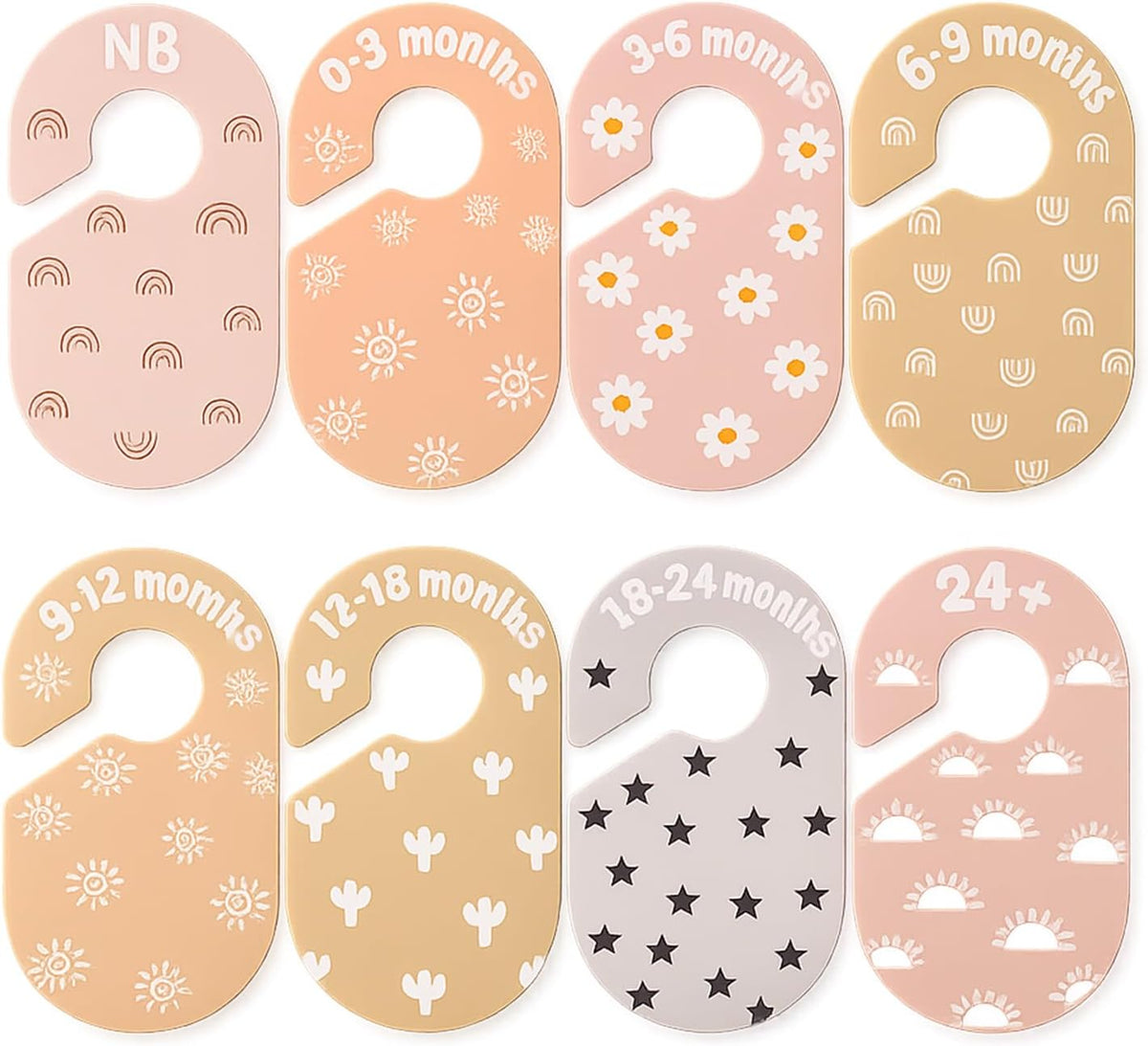 8 Pcs Wooden Baby Closet Dividers