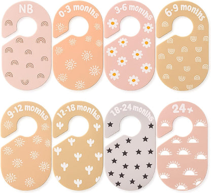 8 Pcs Wooden Baby Closet Dividers