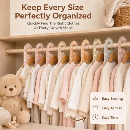 8 Pcs Wooden Baby Closet Dividers