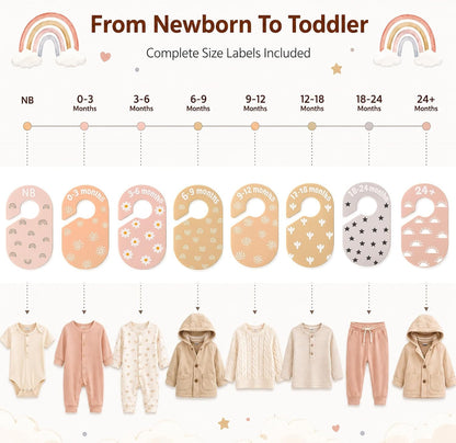 8 Pcs Wooden Baby Closet Dividers