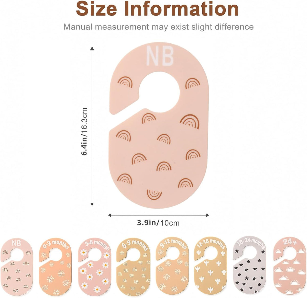 8 Pcs Wooden Baby Closet Dividers