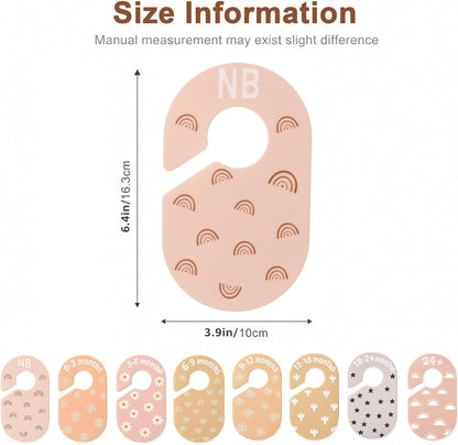 8 Pcs Wooden Baby Closet Dividers