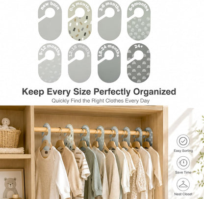 8 Pcs Wooden Baby Closet Dividers