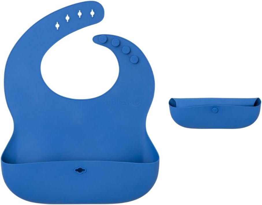 Silicone Baby Bib, Roll-Up Travel Feeding Bib