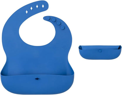 Silicone Baby Bib, Roll-Up Travel Feeding Bib