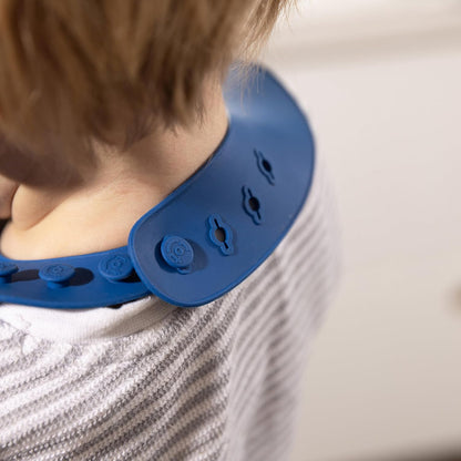 Silicone Baby Bib, Roll-Up Travel Feeding Bib