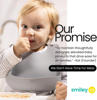 Silicone Baby Bib, Roll-Up Travel Feeding Bib