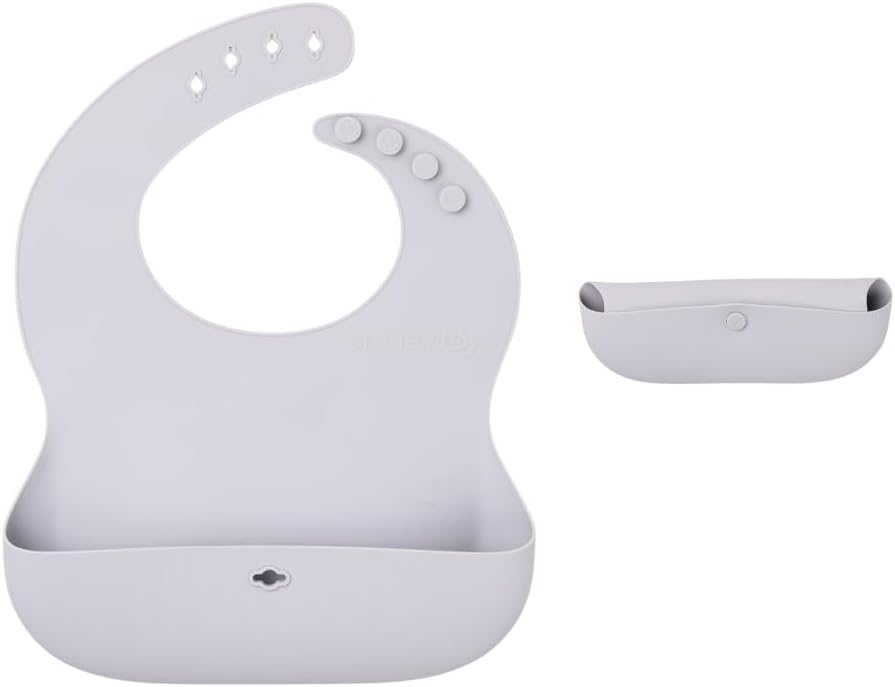 Silicone Baby Bib, Roll-Up Travel Feeding Bib