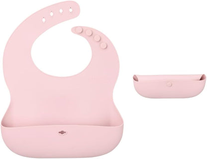 Silicone Baby Bib, Roll-Up Travel Feeding Bib
