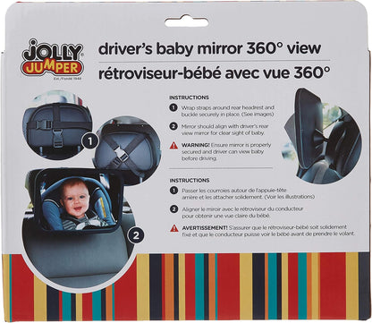 Driver's Baby Mirror 360 Degree View (Pack of 2)