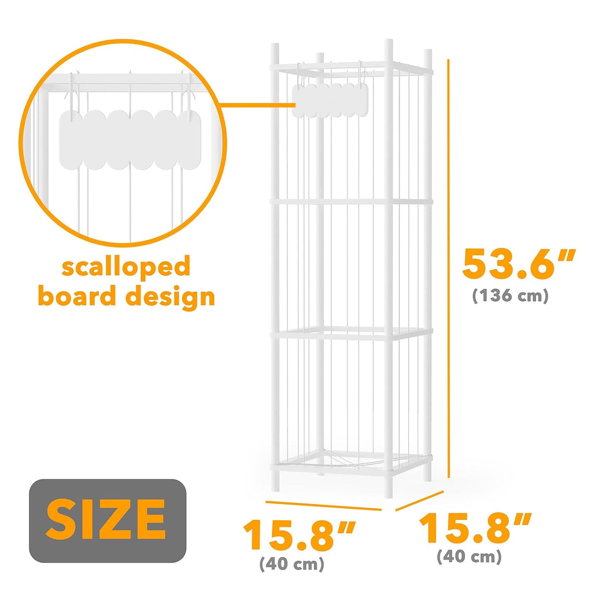 Stuffed Animal Storage Organizer, Wood Animals Zoo Toy Plushies Storage Holder, Large Capacity Plush Toy Cage for Playroom Organization, 15.8" Wide, Natural