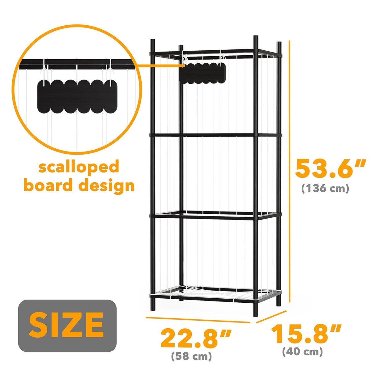 Stuffed Animal Storage Organizer, Wood Animals Zoo Toy Plushies Storage Holder, Large Capacity Plush Toy Cage for Playroom Organization, 15.8" Wide, Natural