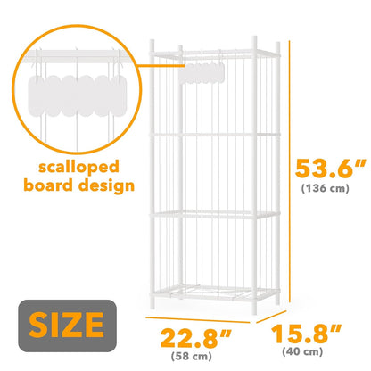 Stuffed Animal Storage Organizer, Wood Animals Zoo Toy Plushies Storage Holder, Large Capacity Plush Toy Cage for Playroom Organization, 15.8" Wide, Natural