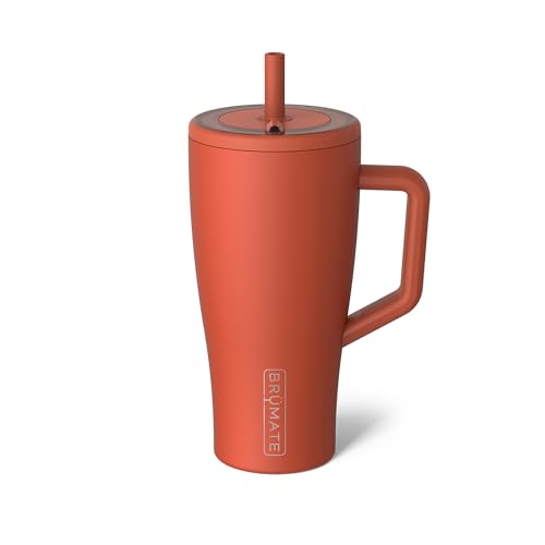 Era 20 oz Tumbler with Handle and Straw | 100% Leakproof Insulated Tumbler with Lid and Straw | Made of Stainless Steel | Cup Holder Friendly Base | 20oz (Dune)