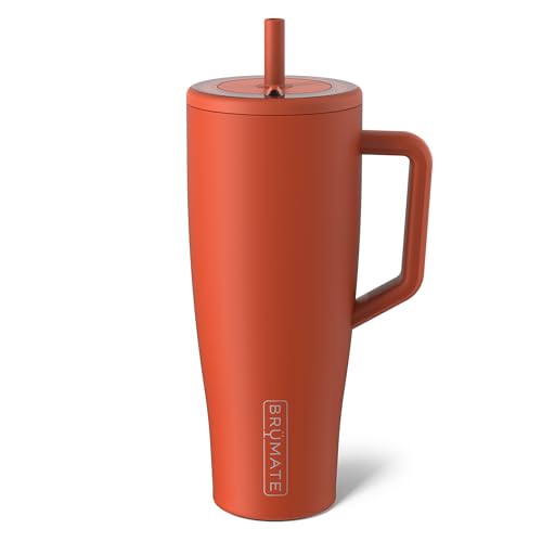 Era 20 oz Tumbler with Handle and Straw | 100% Leakproof Insulated Tumbler with Lid and Straw | Made of Stainless Steel | Cup Holder Friendly Base | 20oz (Dune)