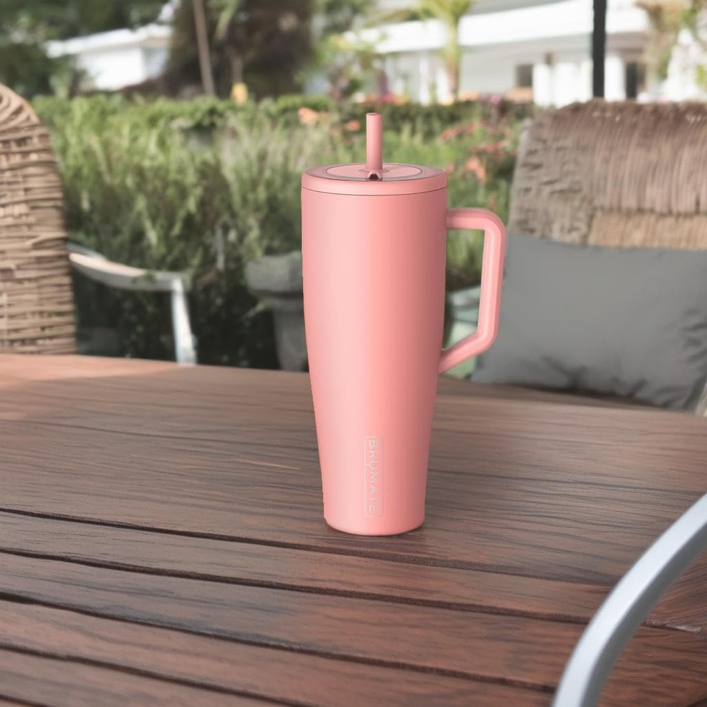Era 20 oz Tumbler with Handle and Straw | 100% Leakproof Insulated Tumbler with Lid and Straw | Made of Stainless Steel | Cup Holder Friendly Base | 20oz (Dune)