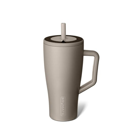 Era 20 oz Tumbler with Handle and Straw | 100% Leakproof Insulated Tumbler with Lid and Straw | Made of Stainless Steel | Cup Holder Friendly Base | 20oz (Dune)