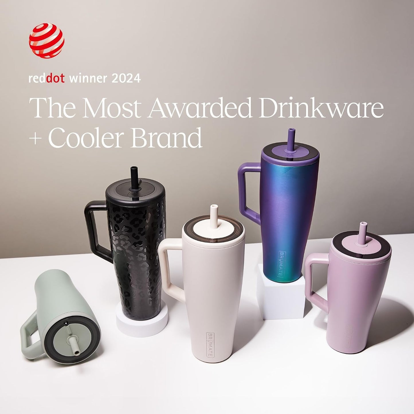 Era 20 oz Tumbler with Handle and Straw | 100% Leakproof Insulated Tumbler with Lid and Straw | Made of Stainless Steel | Cup Holder Friendly Base | 20oz (Dune)