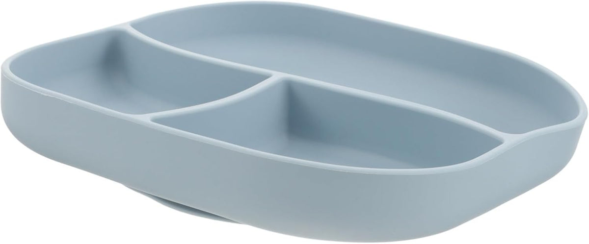 Silicone Suction Cup Food Plate with Multi Compartment Design Non Slip Divided Eating Training Plate for Elderly and Patients Food Grade Safe Silicone Tray for Self Feeding and