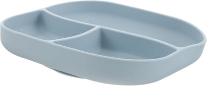 Silicone Suction Cup Food Plate with Multi Compartment Design Non Slip Divided Eating Training Plate for Elderly and Patients Food Grade Safe Silicone Tray for Self Feeding and