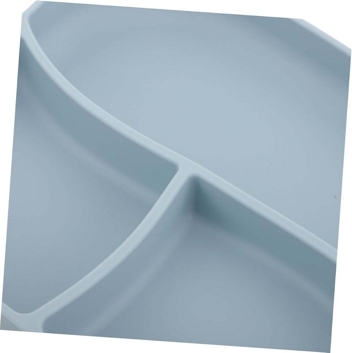 Silicone Suction Cup Food Plate with Multi Compartment Design Non Slip Divided Eating Training Plate for Elderly and Patients Food Grade Safe Silicone Tray for Self Feeding and