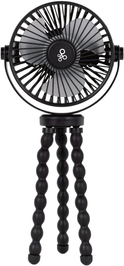 Portable Baby Stroller Fan – Flexible Tripod Fan with 360° Rotation, 3 Speed Settings, Rechargeable Quiet Mini Fan for Stroller, Car Seat, Crib & Travel