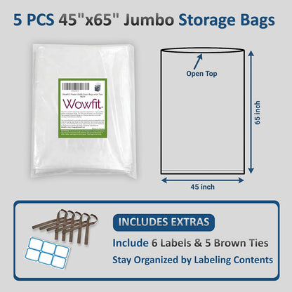 Extra Large Storage Bags for Car Seat & Luggage, 40x60, 5 CT, 2 Mil