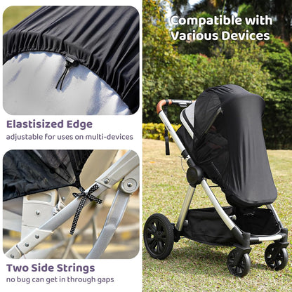 Stroller Sun Shade Cover Baby Car Seat Carrier Sunshade Pram Stroller Shade-Dark Shade Cut 96% UV Rays