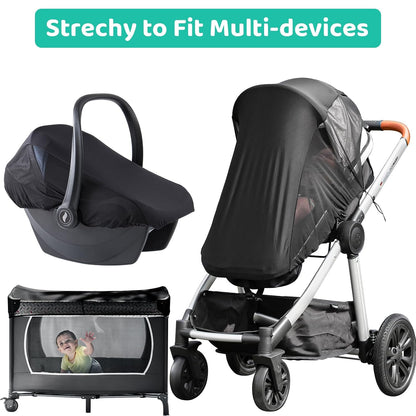 Stroller Sun Shade Cover Baby Car Seat Carrier Sunshade Pram Stroller Shade-Dark Shade Cut 96% UV Rays