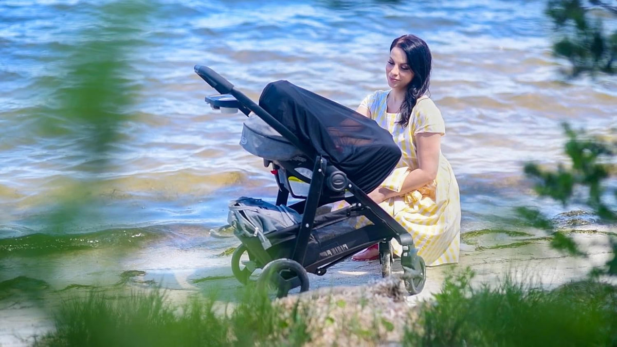 Stroller Sun Shade Cover Baby Car Seat Carrier Sunshade Pram Stroller Shade-Dark Shade Cut 96% UV Rays